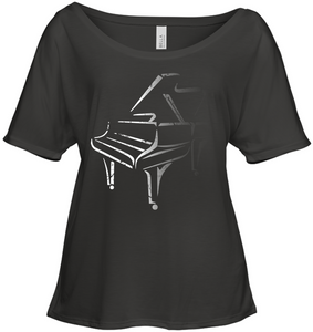 White Piano in the Shadows - Bella + Canvas Women's Slouchy Tee