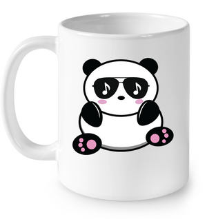 Cool Music Loving Panda feeling the beat - Ceramic Mug