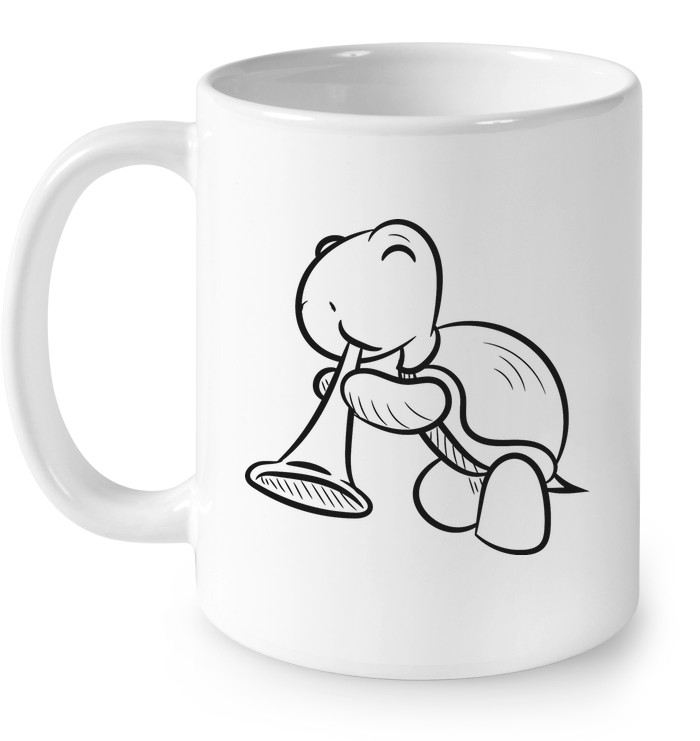 Turtle with Trumpet - Ceramic Mug