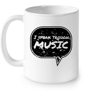 I speak through Music (Black) - Ceramic Mug