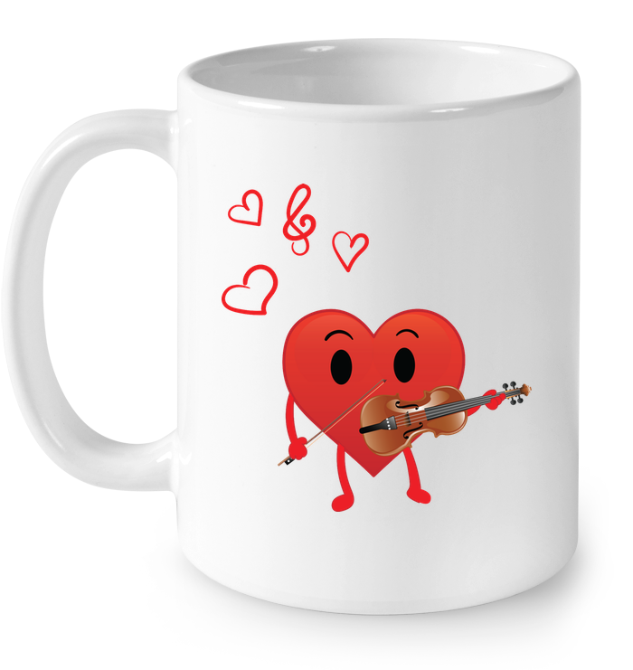 Heart Playing Violin  - Ceramic Mug