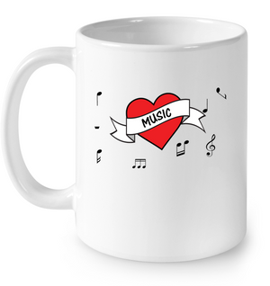 Musical Heart  - Ceramic Mug