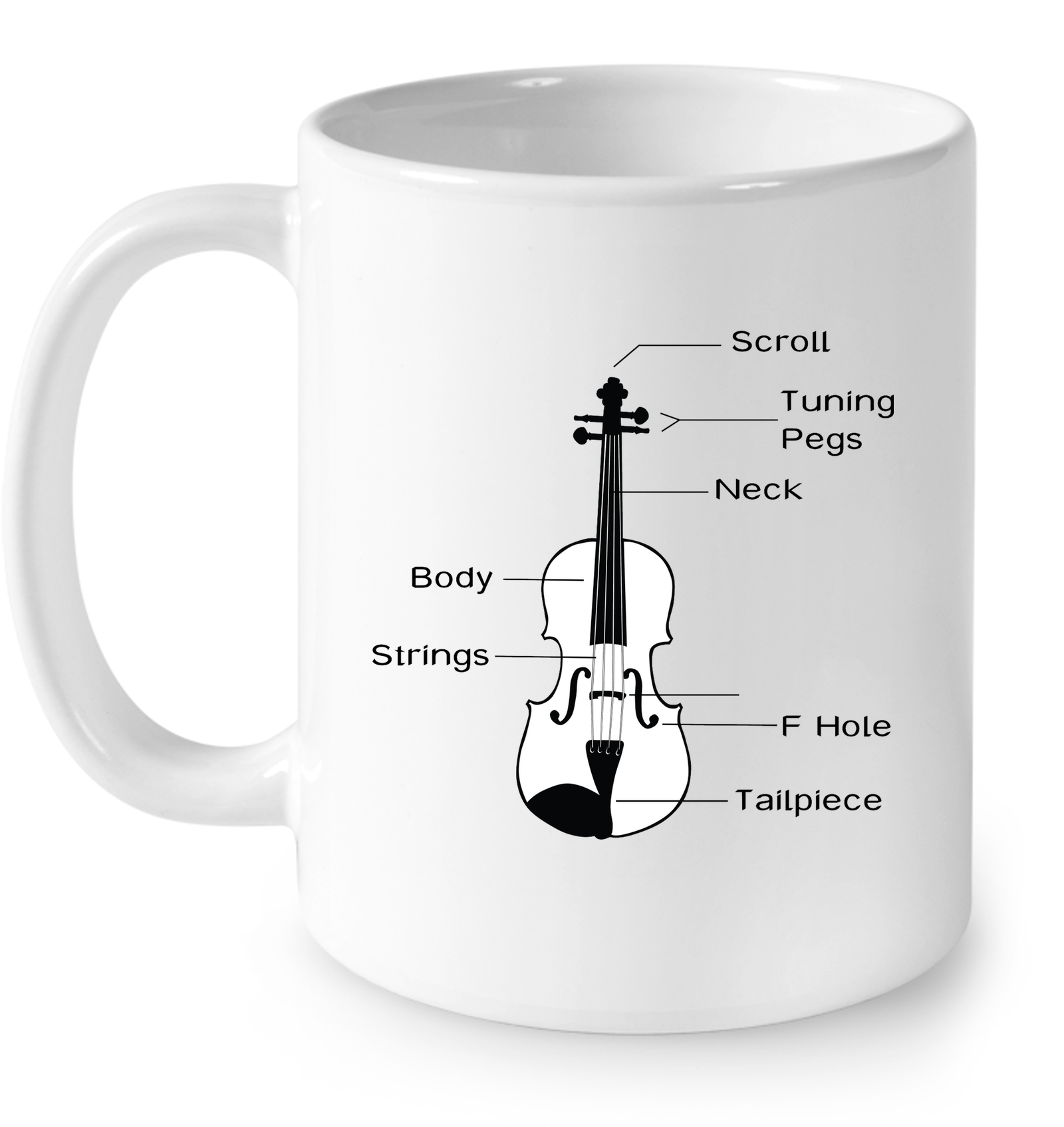 The Cello Blk Wht - Ceramic Mug