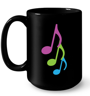 Three colorful musical notes - Ceramic Mug