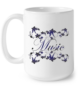 Music with Flowers - Ceramic Mug