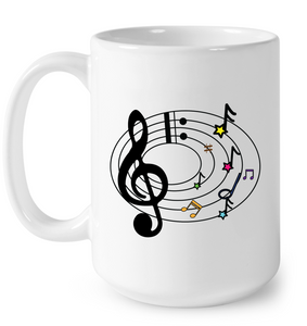 Musical Notes Spiral - Ceramic Mug