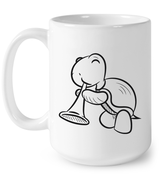 Turtle with Trumpet - Ceramic Mug