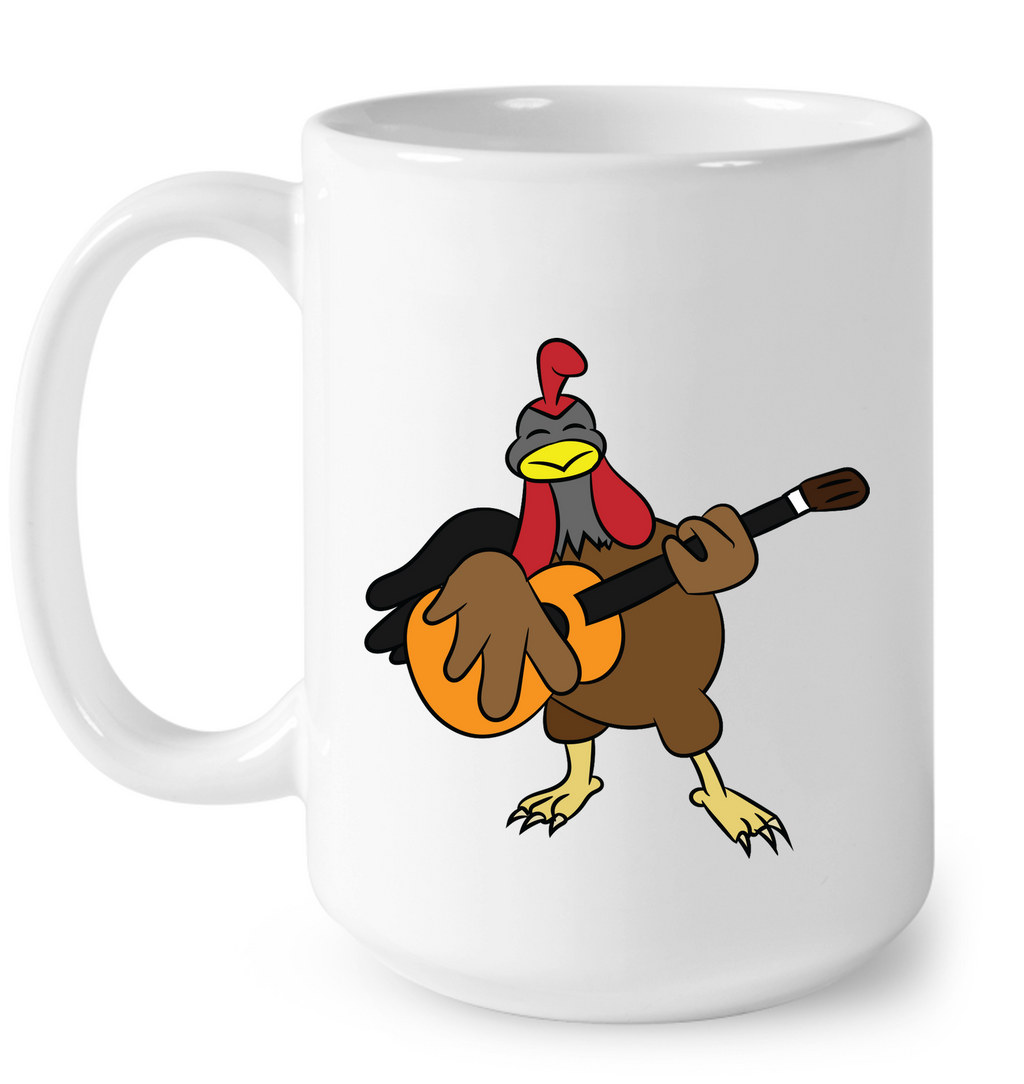 Chicken with Guitar - Ceramic Mug