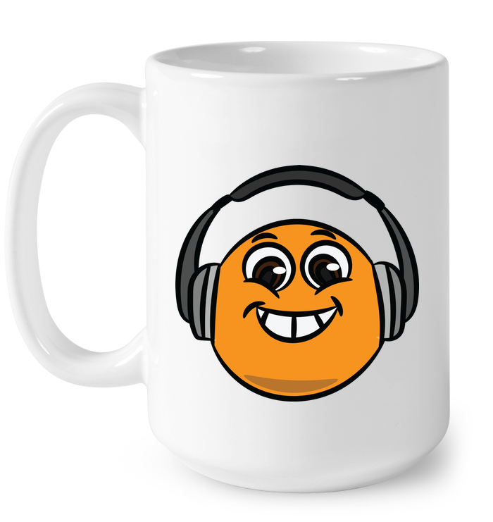Eager Orange with Headphone - Ceramic Mug