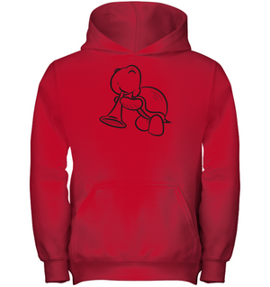 Turtle with Trumpet - Gildan Youth Heavyweight Pullover Hoodie