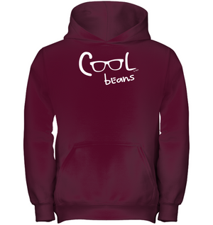 Cool Beans - White - Gildan Youth Heavyweight Pullover Hoodie