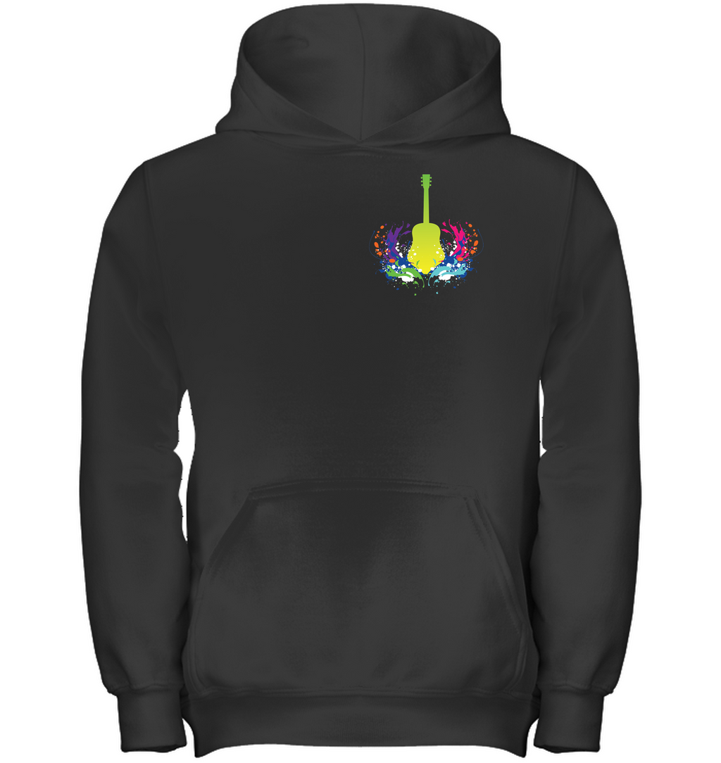 Guitar is Born  (Pocket Size)- Gildan Youth Heavyweight Pullover Hoodie