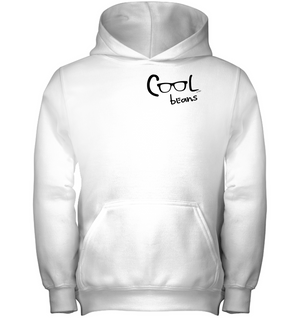 Cool Beans - Black (Pocket Size) - Gildan Youth Heavyweight Pullover Hoodie