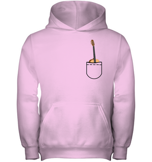 Acoustic Guitar (Pocket Size) - Gildan Youth Heavyweight Pullover Hoodie