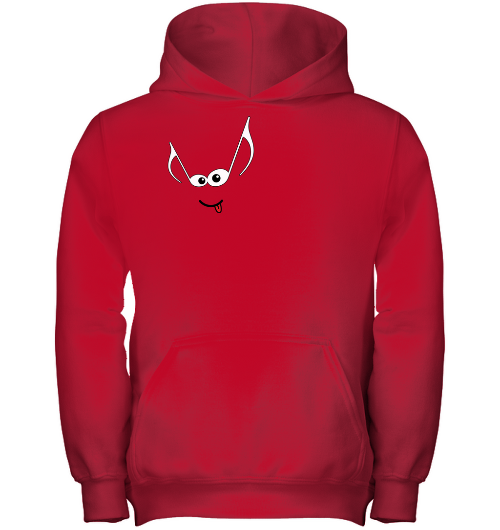Mischievous Note Face (Pocket Size) - Gildan Youth Heavyweight Pullover Hoodie