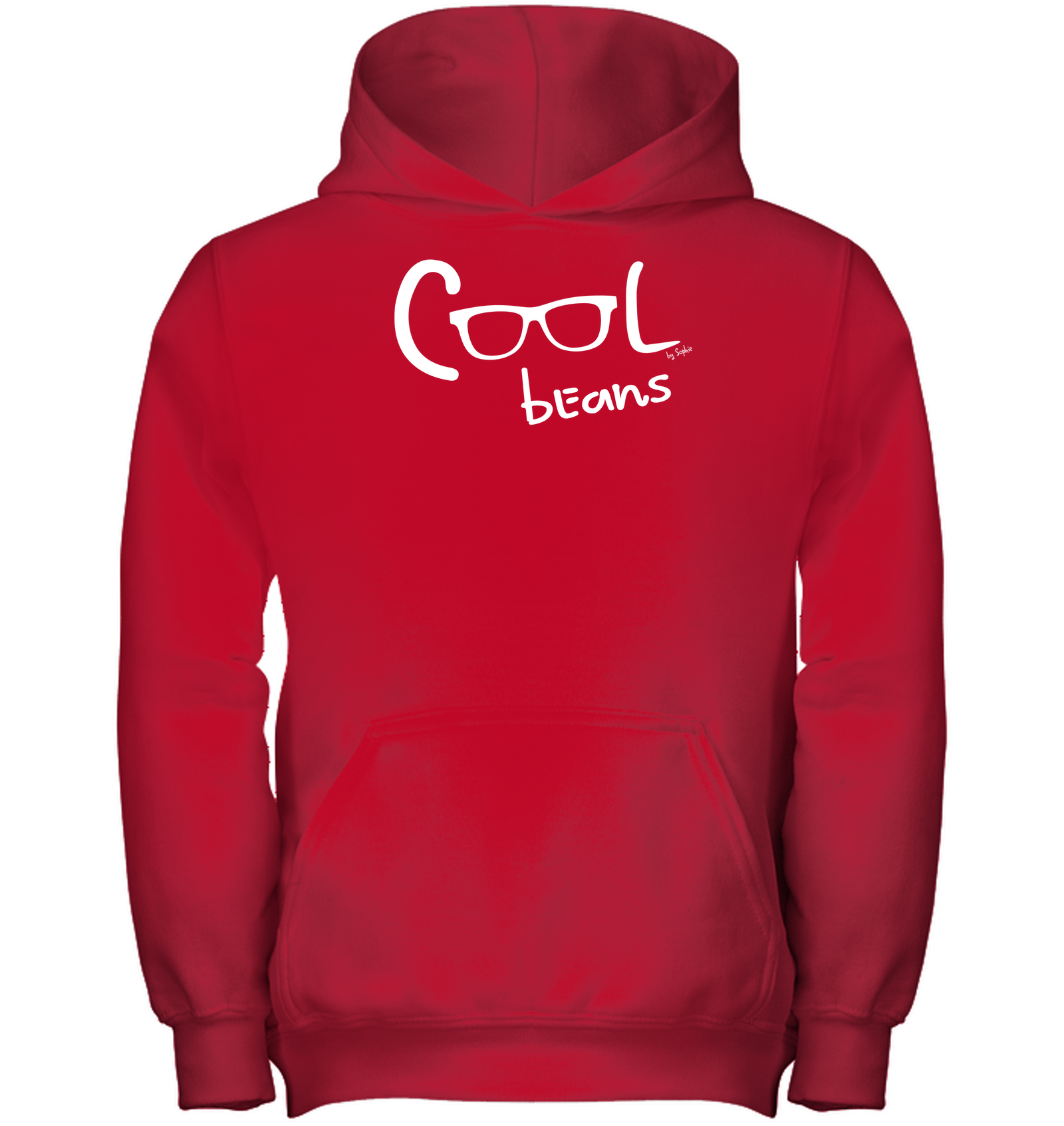 Cool Beans - White - Gildan Youth Heavyweight Pullover Hoodie