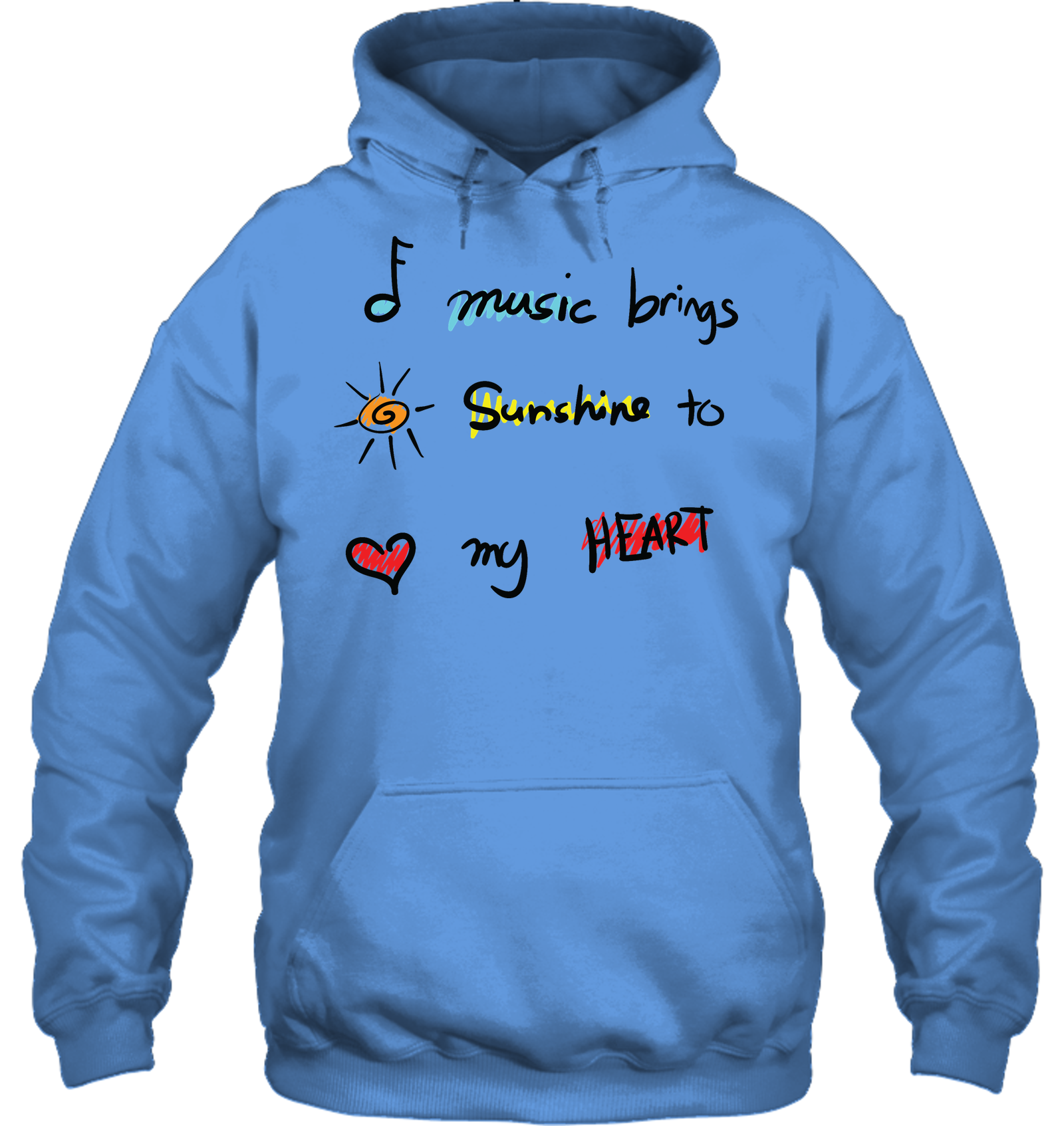 Music brings Sunshine to my Heart - Gildan Adult Heavy Blend™ Hoodie