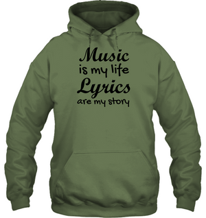 Music is my life Lyrics are my story  - Gildan Adult Heavy Blend™ Hoodie