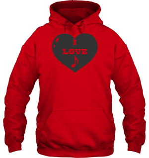 I Love Note Heart - Gildan Adult Heavy Blend™ Hoodie