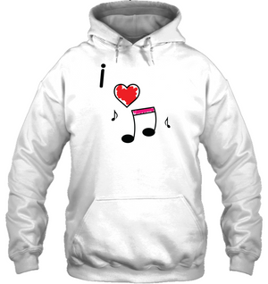 I Love Music Hearts and Fun - Gildan Adult Heavy Blend™ Hoodie