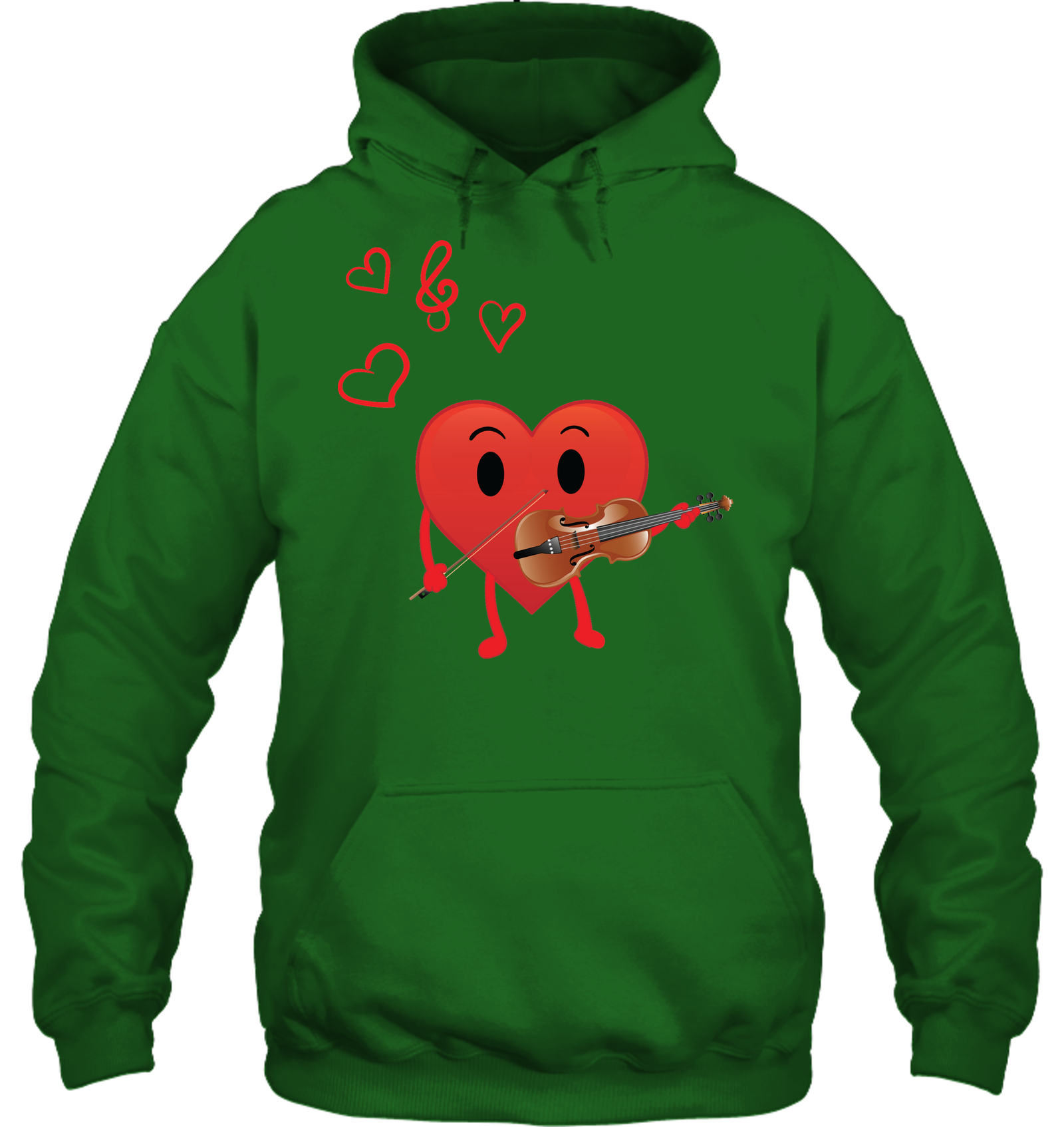 Heart Playing Violin - Gildan Adult Heavy Blend™ Hoodie