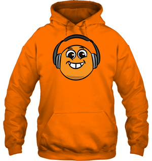 Eager Orange with Headphone  - Gildan Adult Heavy Blend™ Hoodie