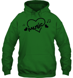 Music Hearts and Notes - Gildan Adult Heavy Blend™ Hoodie