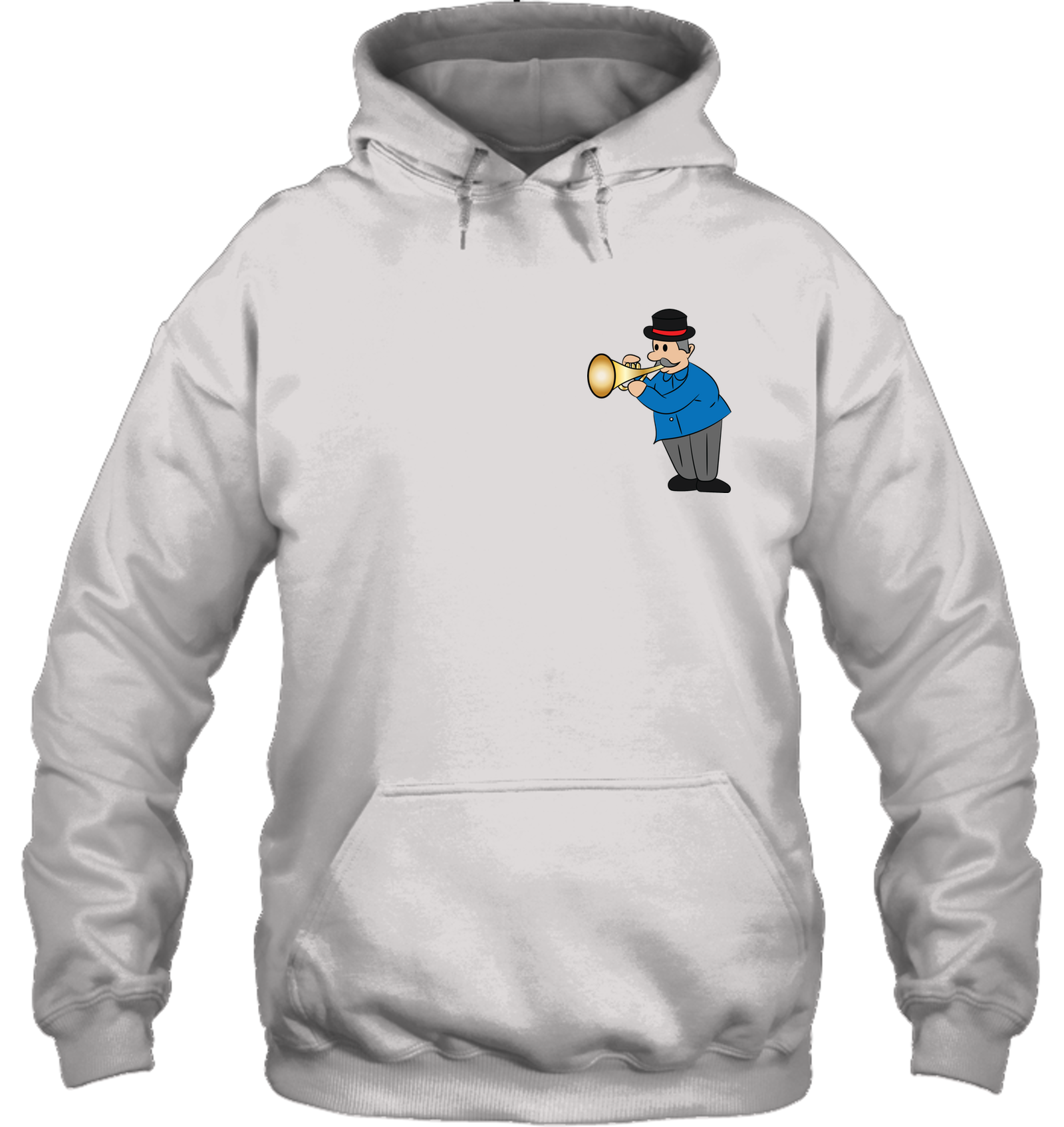 Man with Trumpet (Pocket Size) - Gildan Adult Heavy Blend™ Hoodie