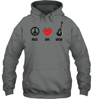 Peace Love Guitar - Gildan Adult Heavy Blend™ Hoodie