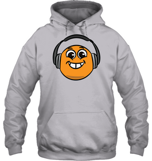 Eager Orange with Headphone  - Gildan Adult Heavy Blend™ Hoodie