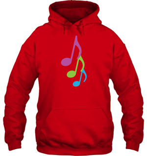 Three colorful musical notes - Gildan Adult Heavy Blend™ Hoodie