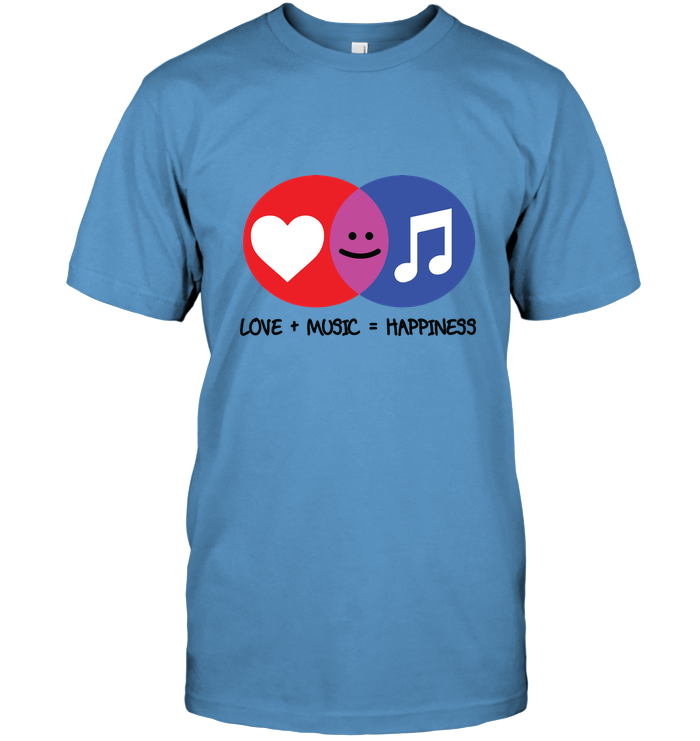Love and Music is Happiness - Hanes Adult Tagless® T-Shirt
