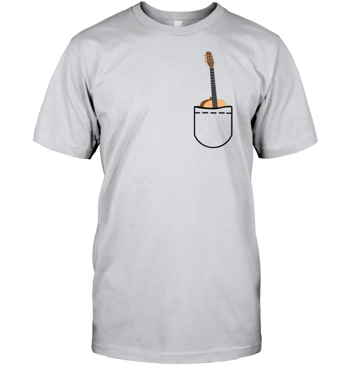 Acoustic Guitar (Pocket Size) - Hanes Adult Tagless® T-Shirt