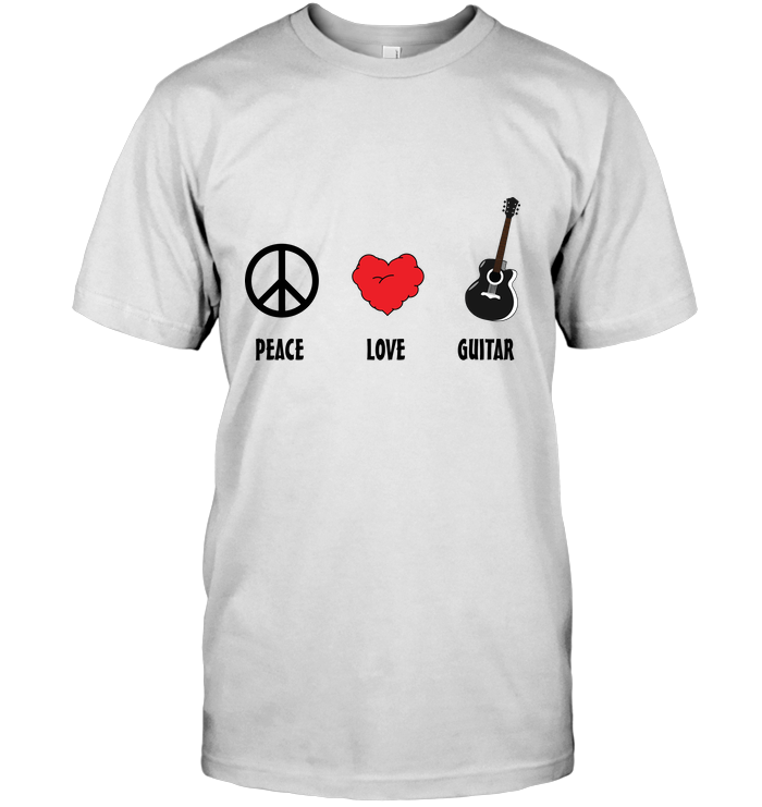 Peace Love Guitar - Hanes Adult Tagless® T-Shirt