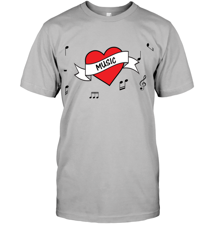 Musical Heart  - Hanes Adult Tagless® T-Shirt