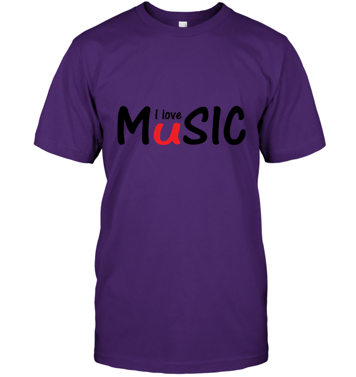 I Love Music plain and simple - Hanes Adult Tagless® T-Shirt