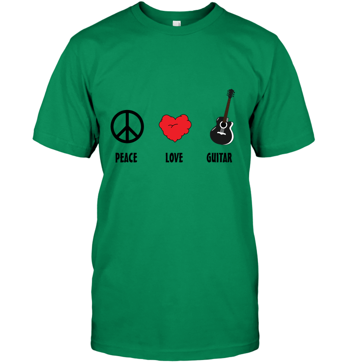 Peace Love Guitar - Hanes Adult Tagless® T-Shirt