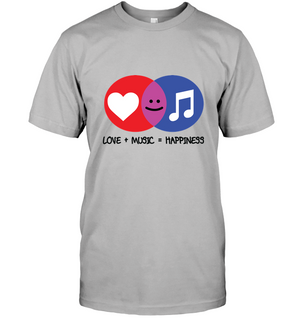 Love and Music is Happiness - Hanes Adult Tagless® T-Shirt
