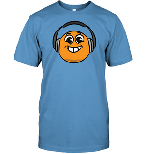 Eager Orange with Headphone - Hanes Adult Tagless® T-Shirt