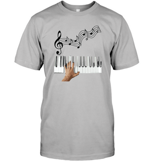 Playin the Keyboard Black Notes - Hanes Adult Tagless® T-Shirt