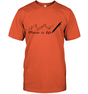 Music is Life Note - Hanes Adult Tagless® T-Shirt