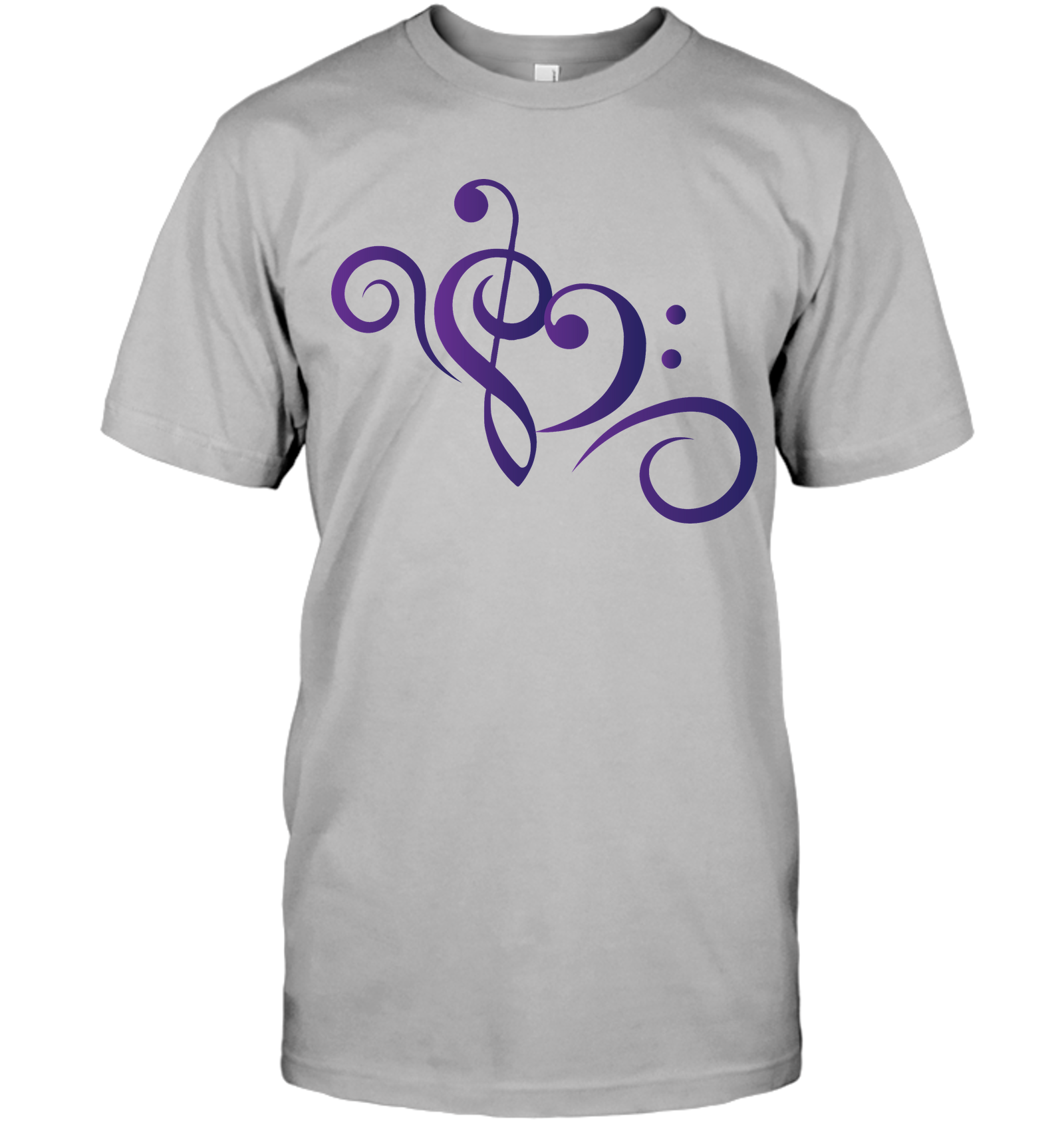 Treble Bass Heart Swirl - Hanes Adult Tagless® T-Shirt