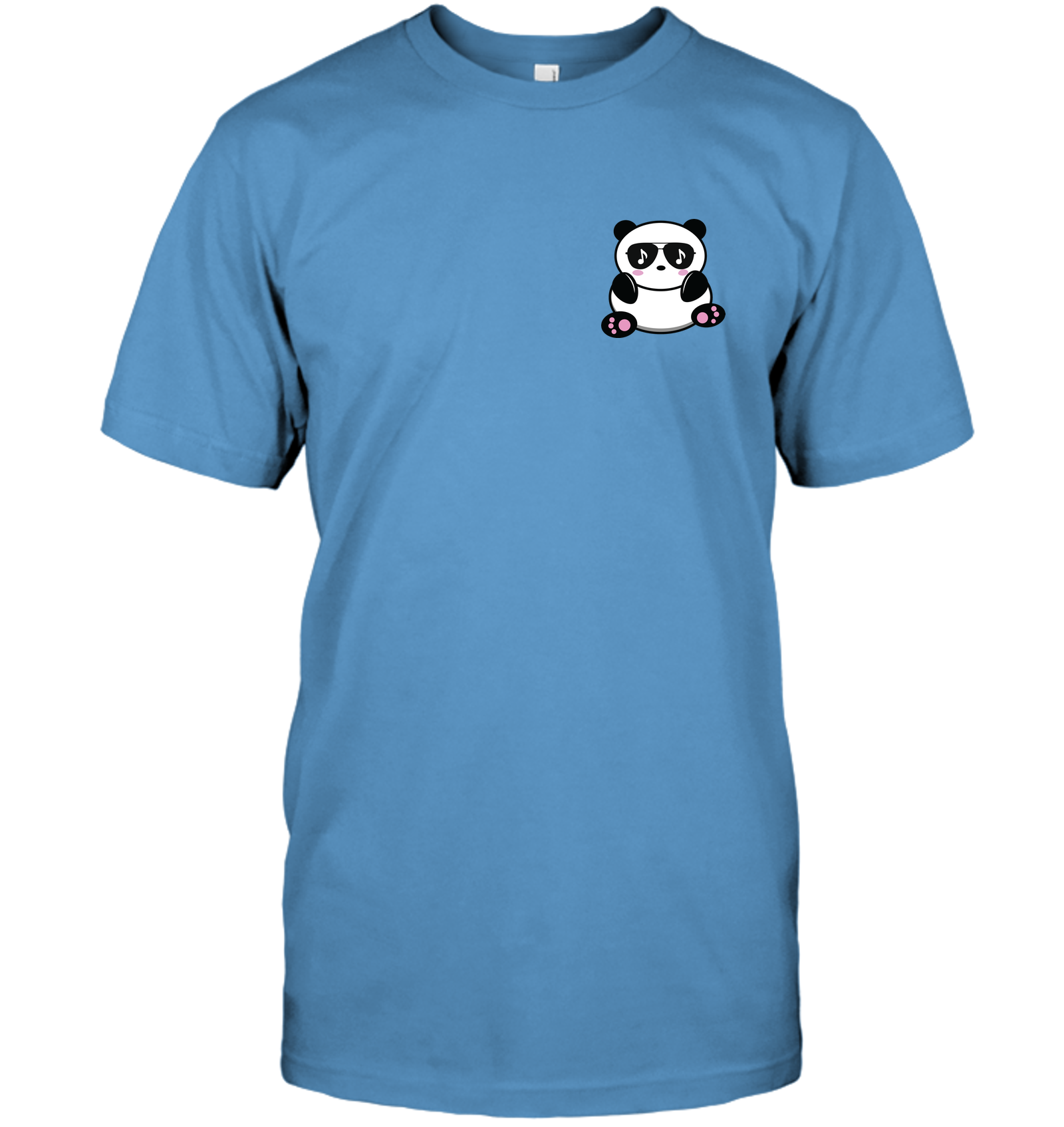 Cool Music Loving Panda feeling the beat (Pocket Size) - Hanes Adult Tagless® T-Shirt