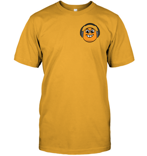 Eager Orange with Headphone (Pocket Size) - Hanes Adult Tagless® T-Shirt