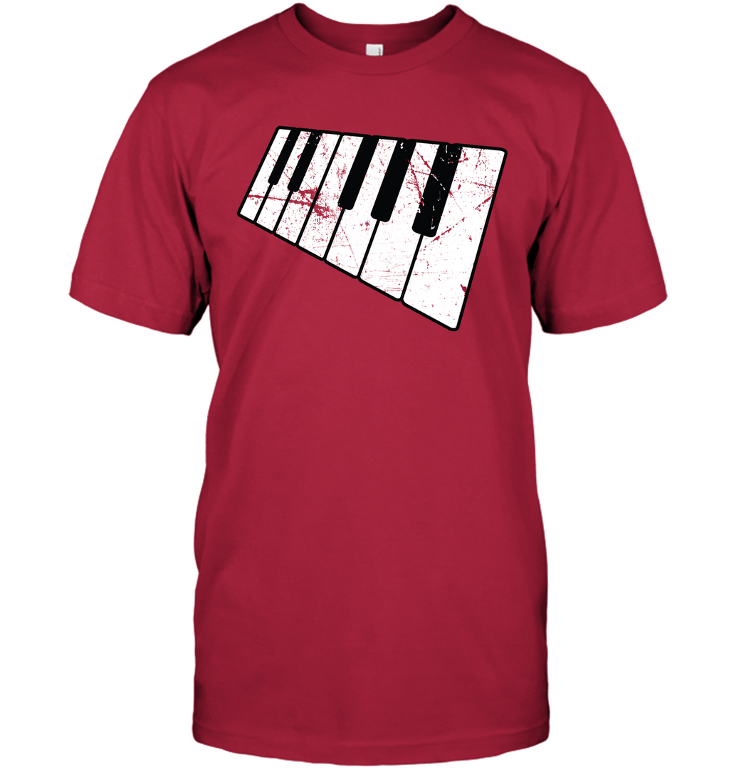 Floating Piano Keyboard - Hanes Adult Tagless® T-Shirt
