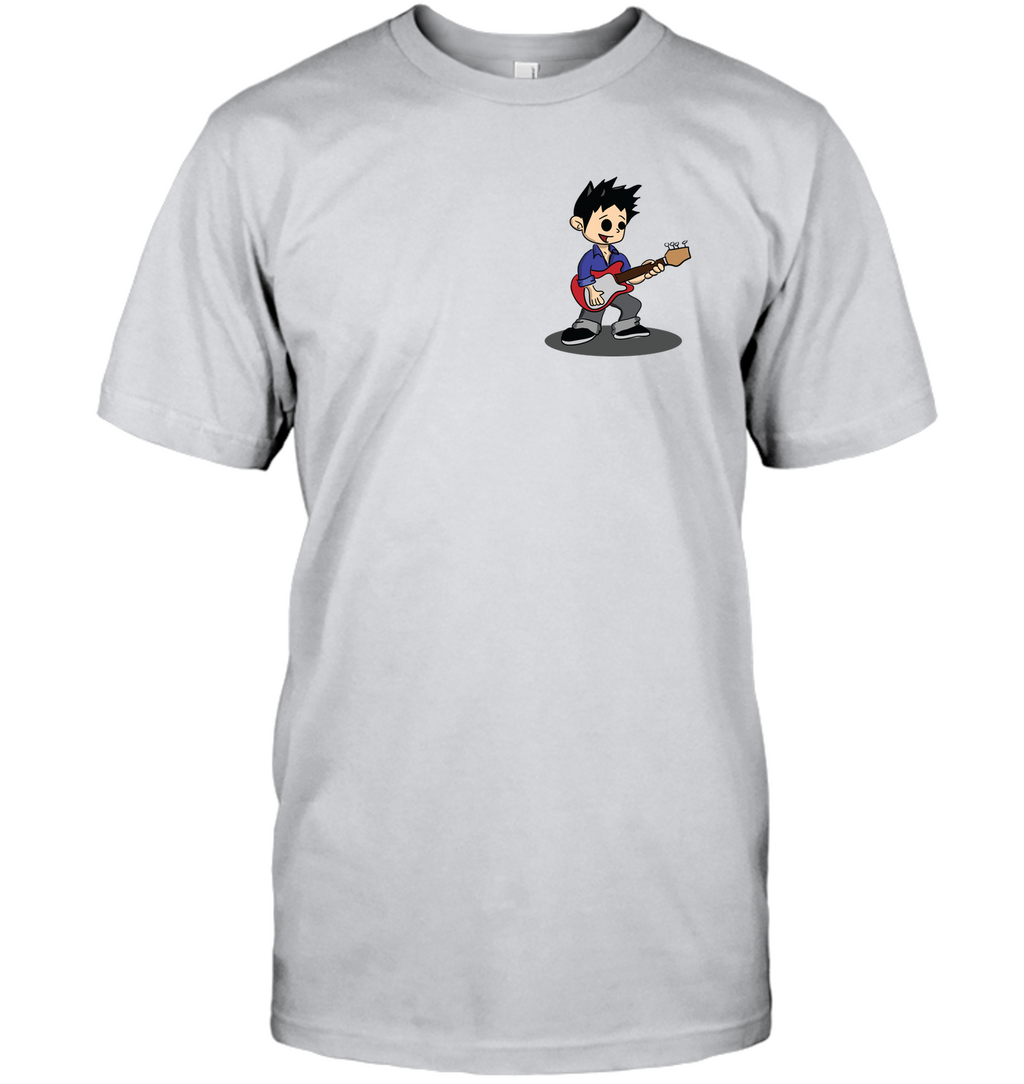 Boy Playing Guitar (Pocket Size)  - Hanes Adult Tagless® T-Shirt