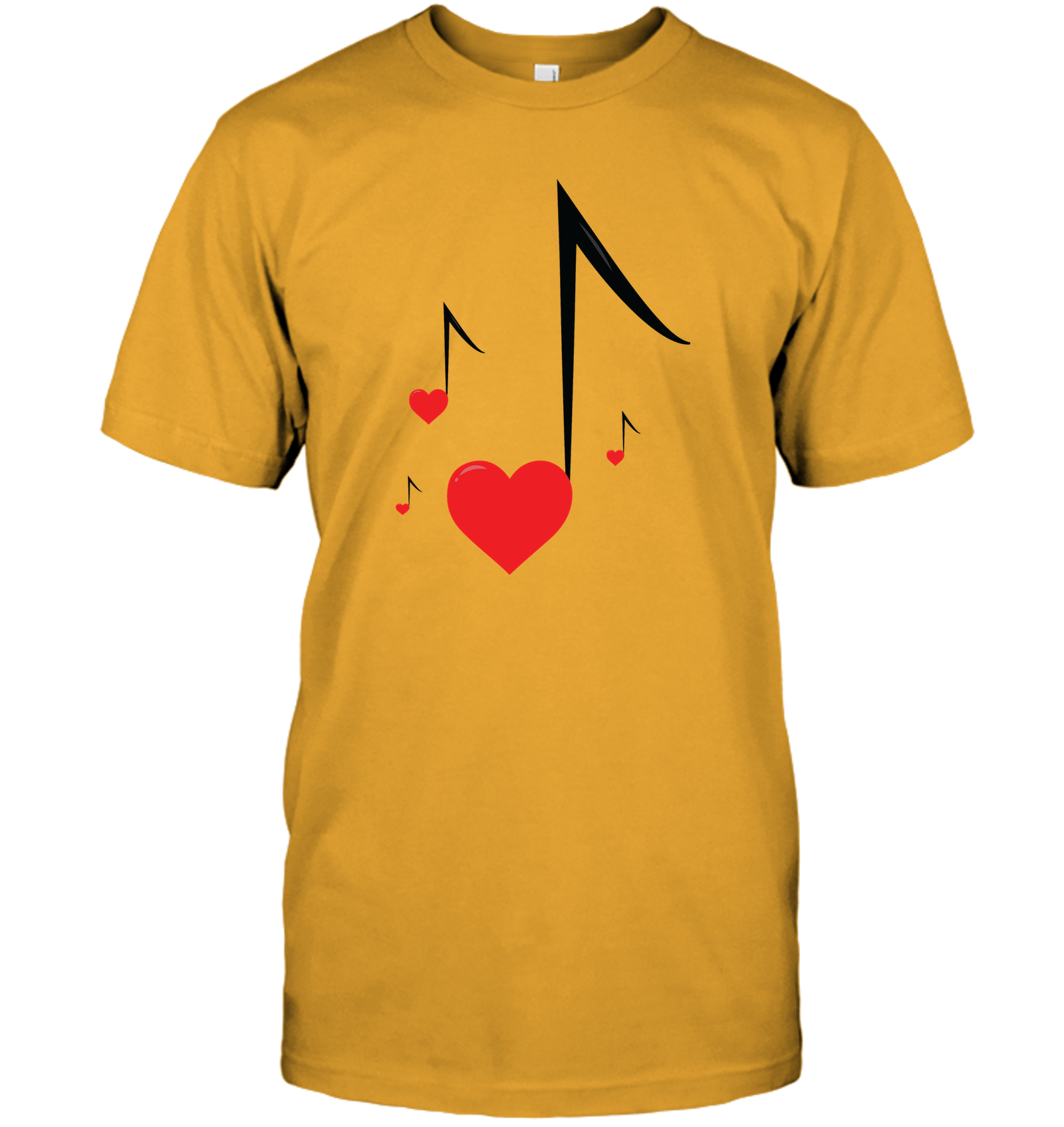 Four Floating Heart Notes - Hanes Adult Tagless® T-Shirt