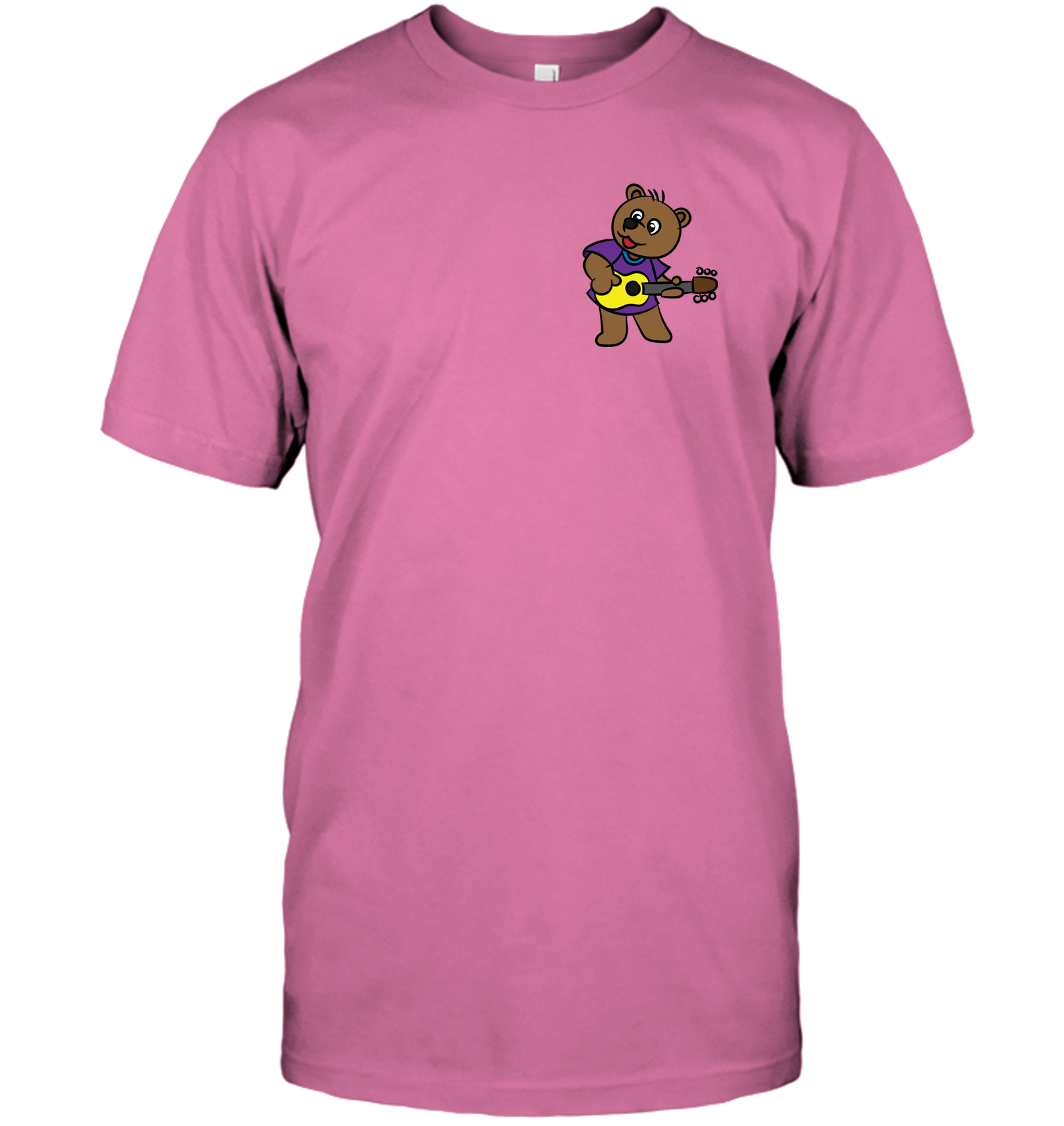 Bear Playing Guitar (Pocket Size) - Hanes Adult Tagless® T-Shirt