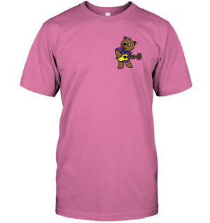 Bear Playing Guitar (Pocket Size) - Hanes Adult Tagless® T-Shirt