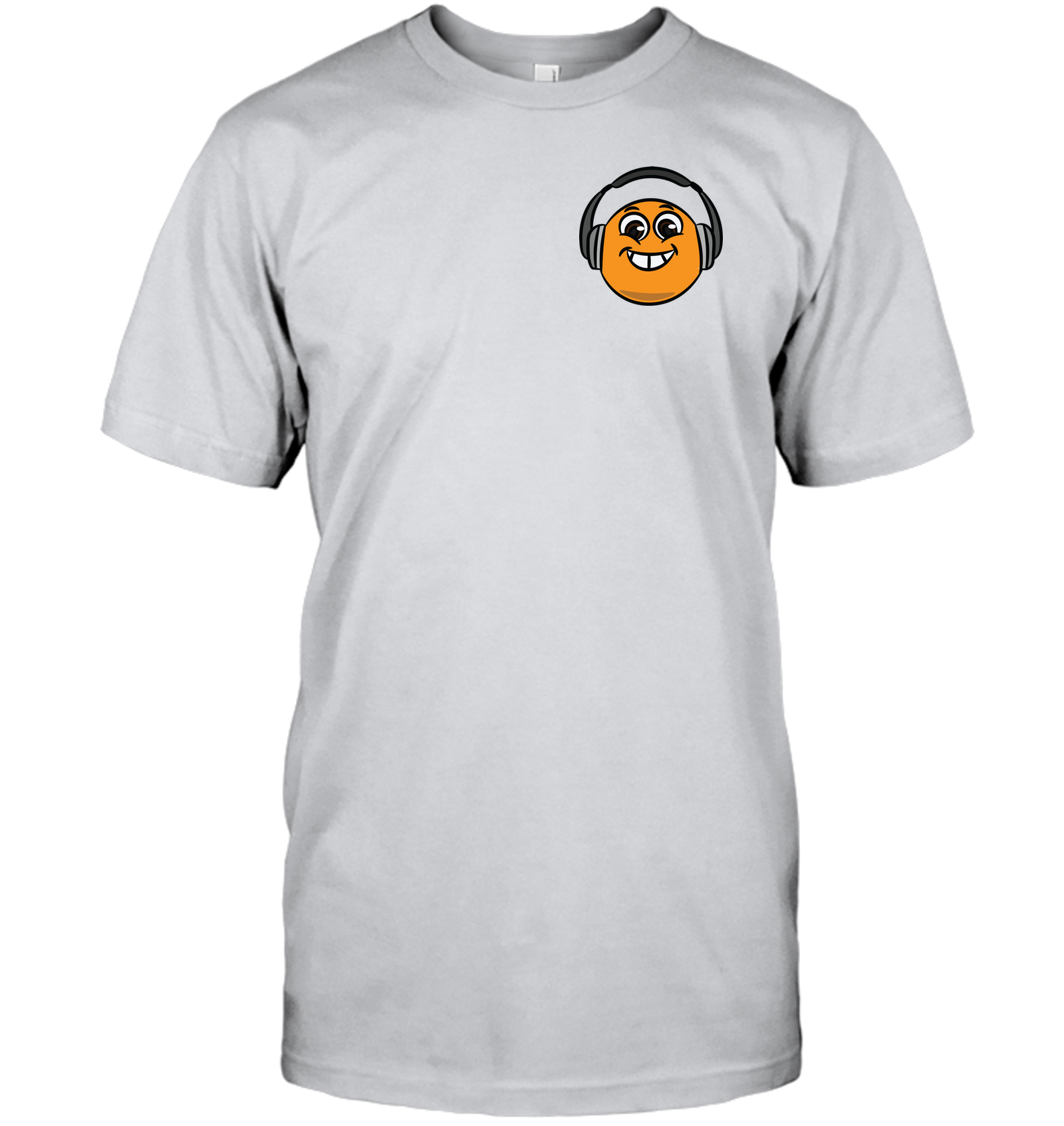 Eager Orange with Headphone (Pocket Size) - Hanes Adult Tagless® T-Shirt